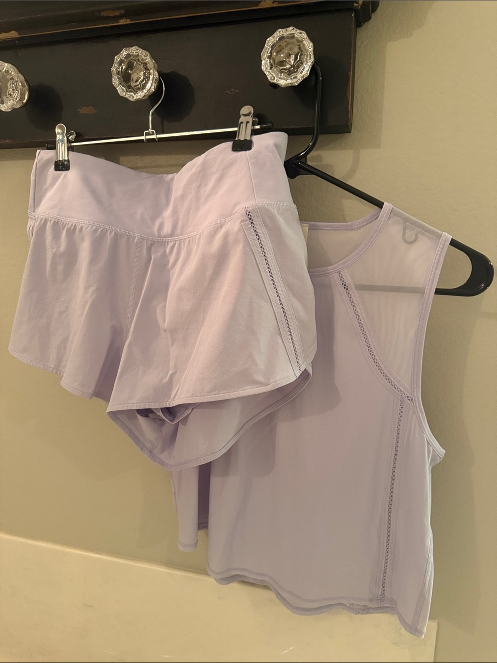 lululemon athletica Lavender Athletic Tank and Shorts